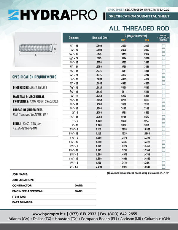 ALL THREADED ROD