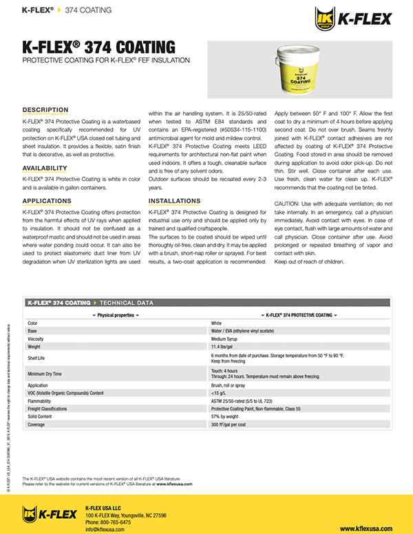 K-FLEX® 374 PROTECTIVE COATING