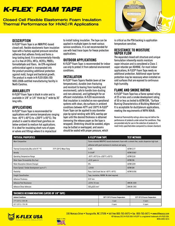 K-FLEX® FOAM TAPE